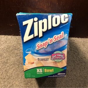 Ziploc Snap 'n Seal Bowls Containers Size XS Lids 6-Pack (8oz Each)
